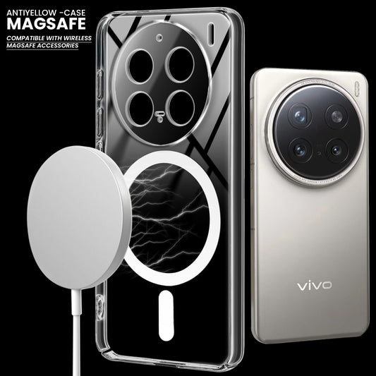 Colored Transparent Anti-Yellowing Magsafe Case For Vivo X200 Pro 5G