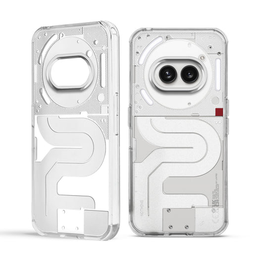 Soft Transparent Slim Fit Frosted Matte Silicone TPU With Silver Ring Camera Protection Back Cover for Nothing Phone 2A