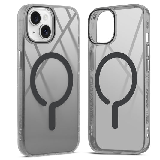 360° Airbag Protection Jelly Transparent MagSafe Compatible Back Case For Apple iPhone 15 with Metal Finish Buttons