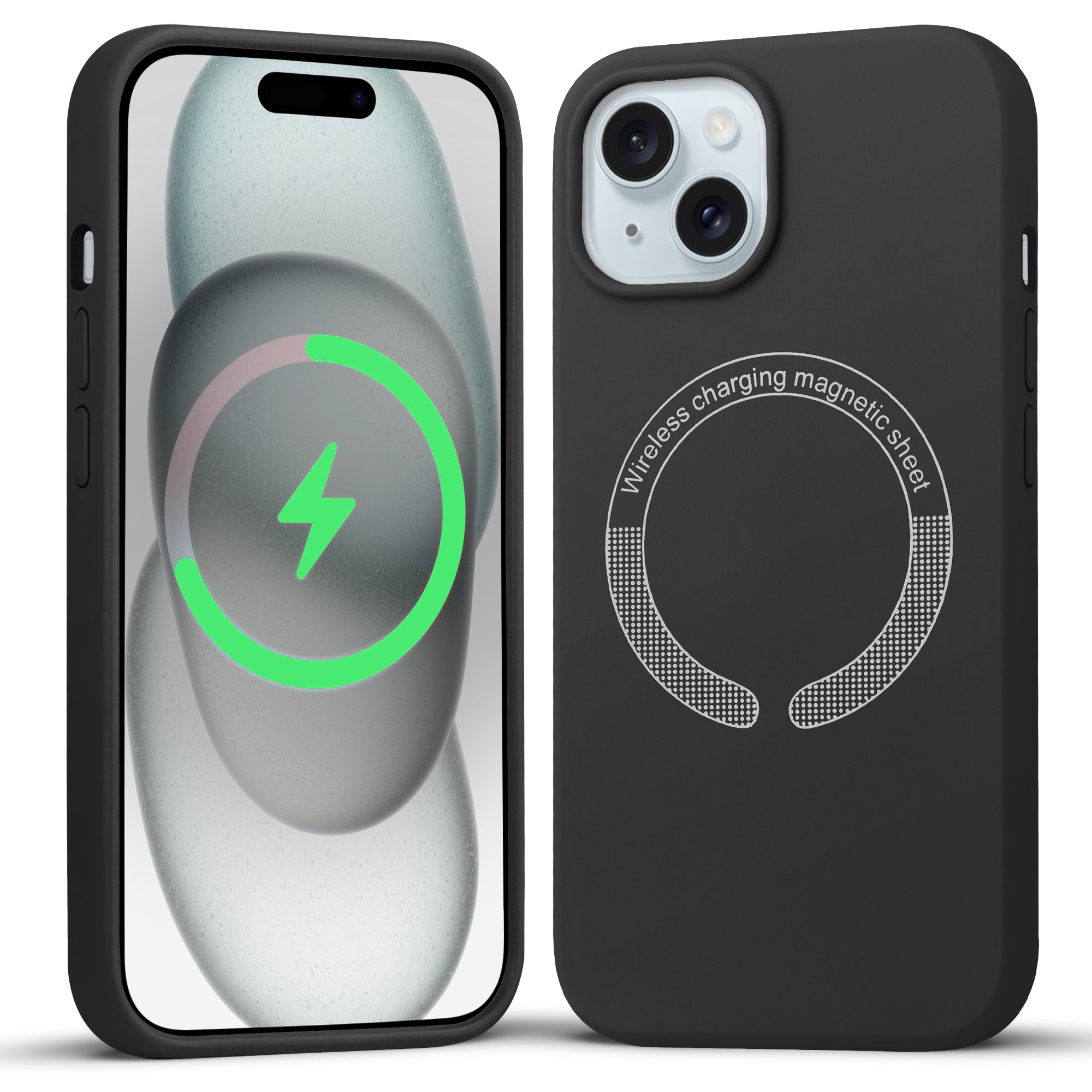 JumpStart iPhone 15 Pro Silicone Back Cover Mobile Case with MagSafe  Wireless Charging Case MagSafe Charger