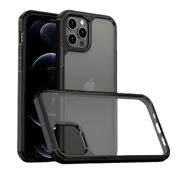 Silicone Border Transparent Back Cover for Apple iPhone 12 Pro Max