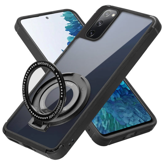 Silicone Grip Clear Case Ring Holder Kickstand For Samsung S20 FE 5G