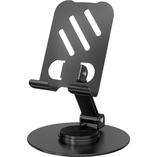 Collapsible Telescopic Bracket Stand for Mobile & Tablet, 90° Adjustable Angle, 360° Rotatable, Carbon Steel
