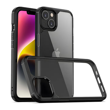 Silicone Border Transparent Back Cover for Apple iPhone 14 Plus
