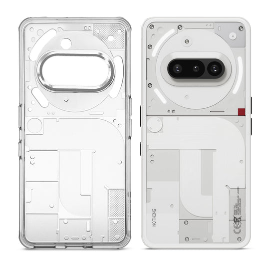 Soft Transparent Frosted Matte Silicone TPU With Silver Ring Camera Protection Back Cover for Nothing Phone 3A 5G