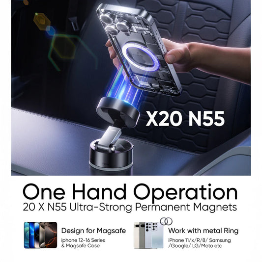 Adjustable Suction Magnetic Phone Mount