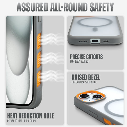 Functional and Stylish with Enhanced Heat Management Magsafe Compatible Back Case For Apple iPhone 15