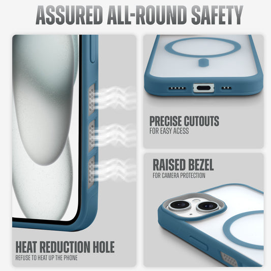 Functional and Stylish with Enhanced Heat Management Magsafe Compatible Back Case For Apple iPhone 15