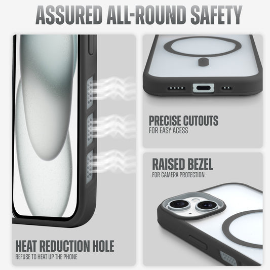 Functional and Stylish with Enhanced Heat Management Magsafe Compatible Back Case For Apple iPhone 15