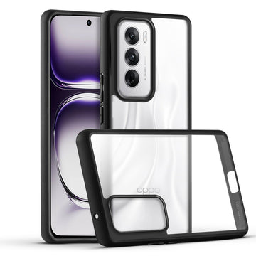 Premium Silicon Soft Framed Case with Clear Back Cover For Oppo Reno 12 5G