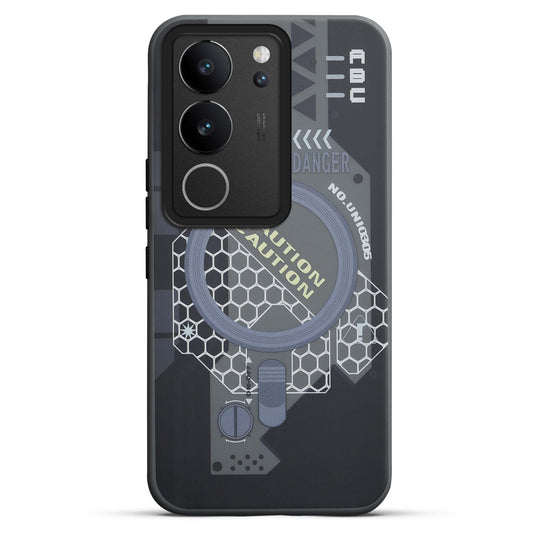 Mechanical Circuit Print Hard Back Cover For Vivo V29 5G