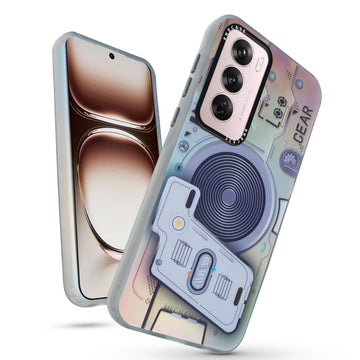 Colorful Reflective Circuit Prints Hard Back Protector Case For Oppo Reno 12 Pro 5G