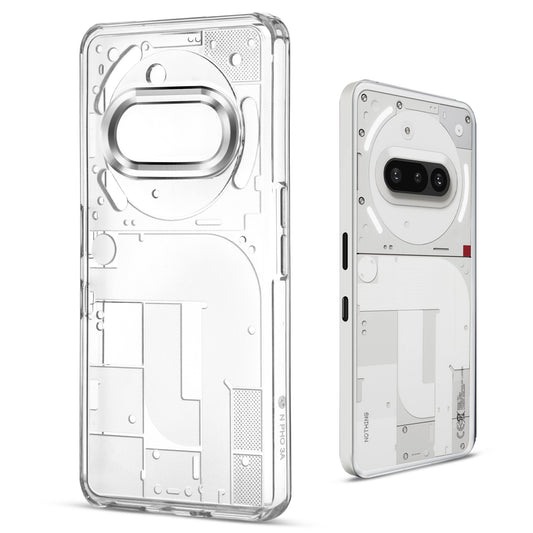 Soft Transparent Frosted Matte Silicone TPU With Silver Ring Camera Protection Back Cover for Nothing Phone 3A 5G