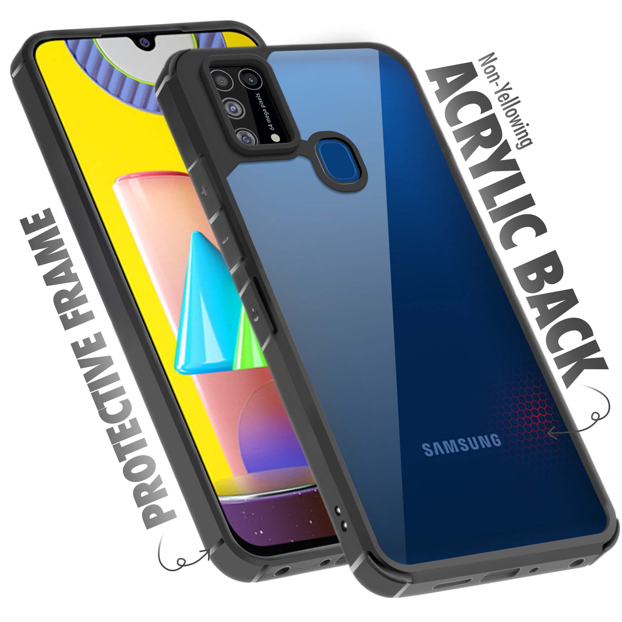 transparent samsung m31 safety cover