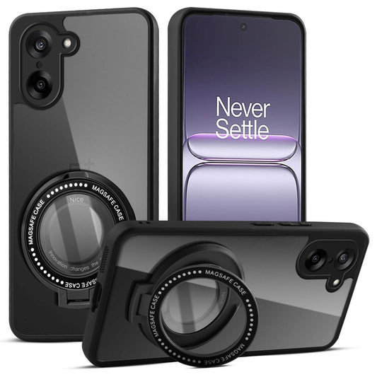 Soft Frame Clear Case Ring Holder Kickstand For OnePlus Nord CE 5 5G