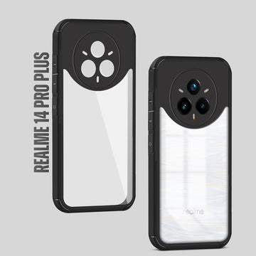 Silicone Border Transparent Back Cover for Realme 14 Pro Plus 5G