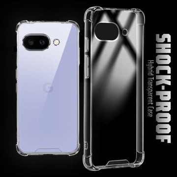 Shockproof Hybrid Transparent Phone Case For Google Pixel 9A with Hard Back and Soft Bumper for Maximum Protection