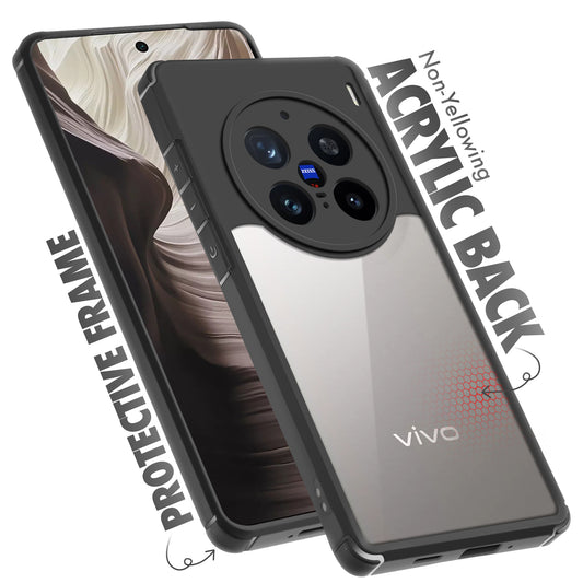 Silicone Border Transparent Back Cover for Vivo X200 Pro 5G
