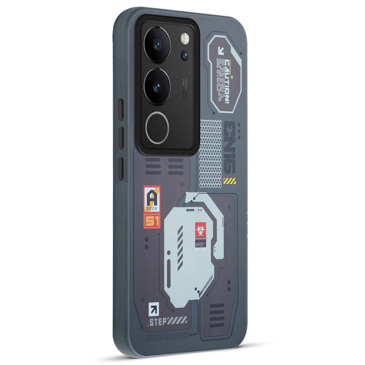 Mechanical Circuit Print Hard Back Cover For Vivo V29 5G