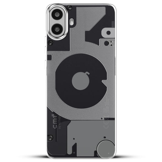 Soft Transparent Slim Fit Frosted Matte Silicone TPU With Silver Ring Camera Protection Back Cover for CMF By Nothing Phone 1