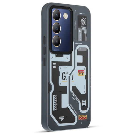 Mechanical Circuit Print Hard Back Cover For Vivo Y200e 5G