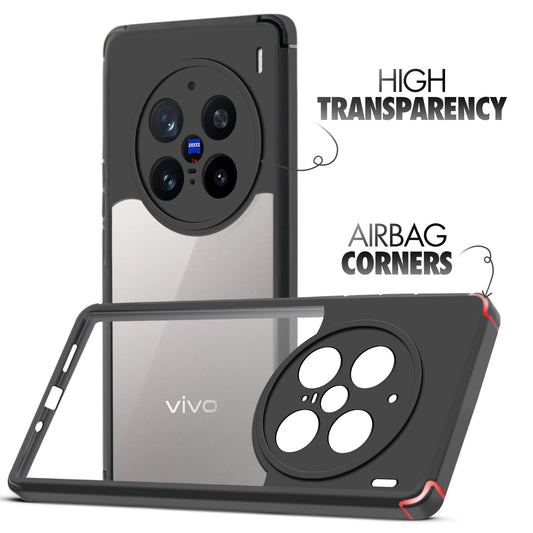 Silicone Border Transparent Back Cover for Vivo X200 Pro 5G