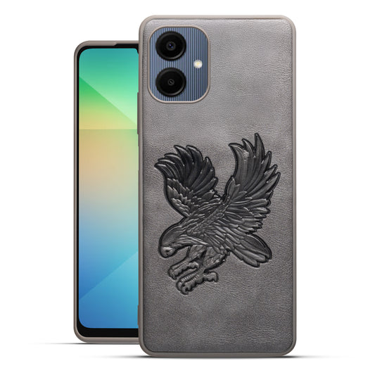Eagle Textured Leather Back Case Cover for Samsung A06