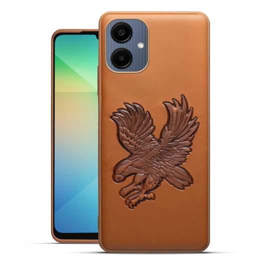 Eagle Textured Leather Back Case Cover for Samsung A06
