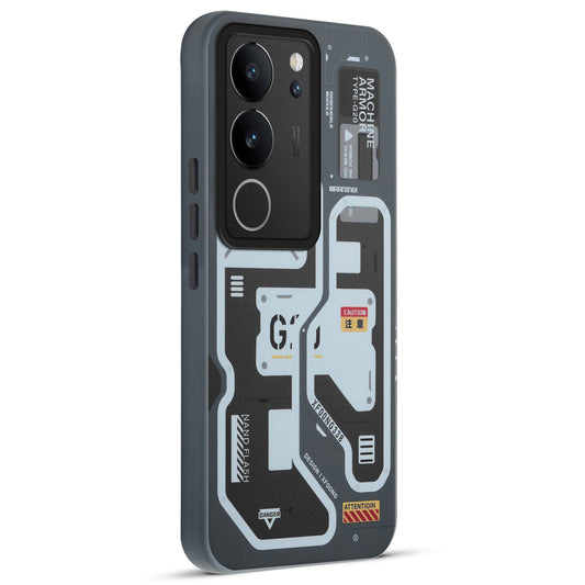 Mechanical Circuit Print Hard Back Cover For Vivo V29 5G