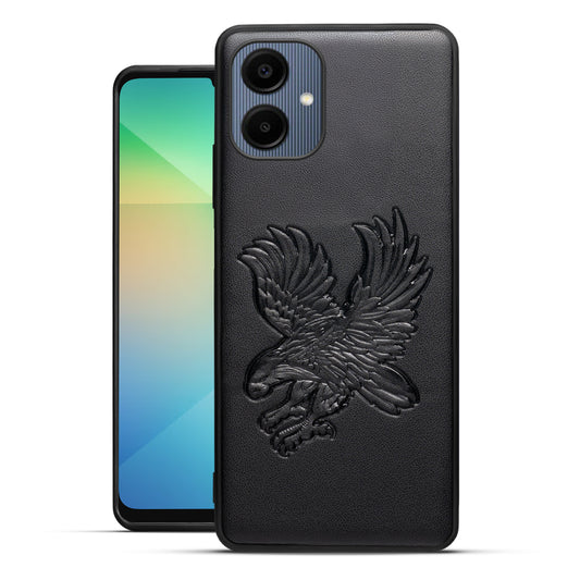 Eagle Textured Leather Back Case Cover for Samsung A06
