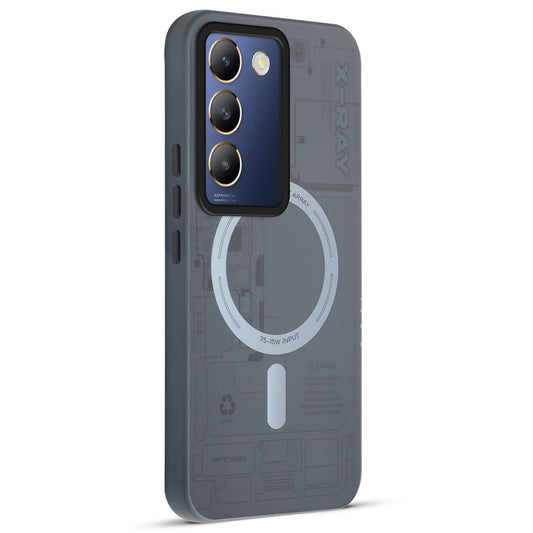 Mechanical Circuit Print Hard Back Cover For Vivo Y200e 5G