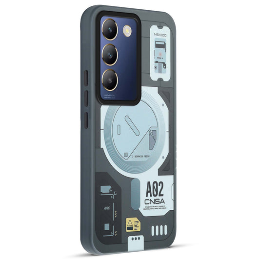 Mechanical Circuit Print Hard Back Cover For Vivo Y200e 5G