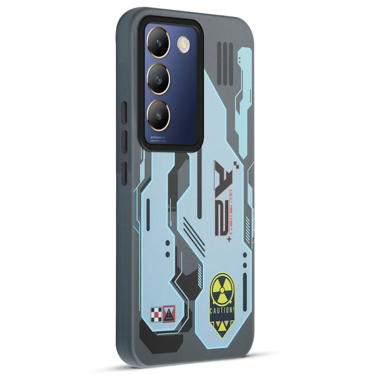 Mechanical Circuit Print Hard Back Cover For Vivo Y200e 5G