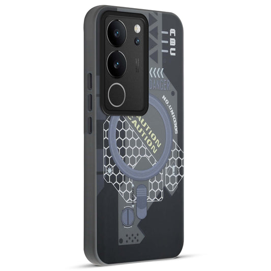 Mechanical Circuit Print Hard Back Cover For Vivo V29 5G