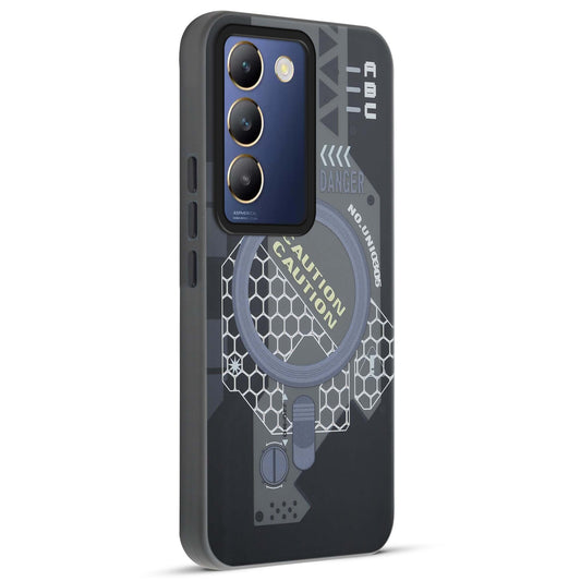 Mechanical Circuit Print Hard Back Cover For Vivo Y200e 5G