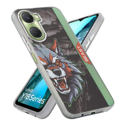 Beast Mode Animal Printed Back Case For Vivo Y18 With Hard Back & Glow Effect