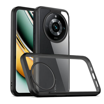 Transparent Case with Silicone Frame Back Cover for Realme 11 Pro 5G