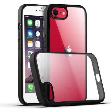Premium Silicon Soft Framed Case with Clear Back Cover For Apple iPhone 7