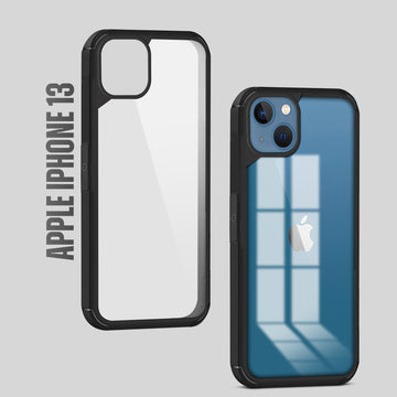 Silicone Border Transparent Back Cover for Apple iPhone 13