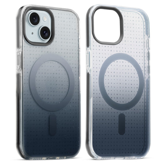 Stunning Dual Shade Starry MagSafe Hard Back Case for Apple iPhone 15 with Colourful Raised Camera Edges