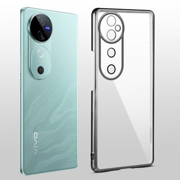Crystal Clear Premium Shiny colorful Edges Hard Back Case For Vivo V40 Pro 5G