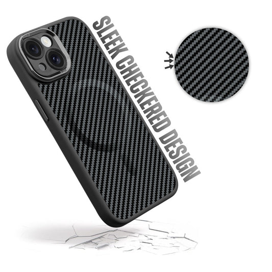 Premium Tech Weave Design With MagSafe Compatible Back Case For Apple iPhone 15
