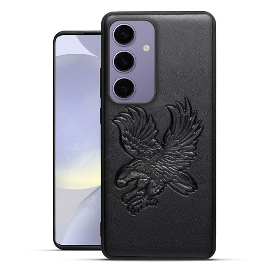 Eagle Textured Leather Back Case Cover for Samsung S24 FE 5G