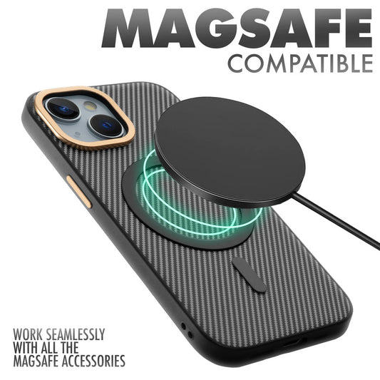 MagSafe Ready Checks Printed Back Case For Apple iPhone 15 with Enhanced Grip