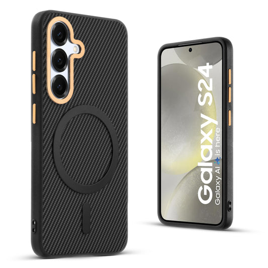 MagSafe Ready Checks Printed Back Case For Samsung S24 5G with Enhanced Grip