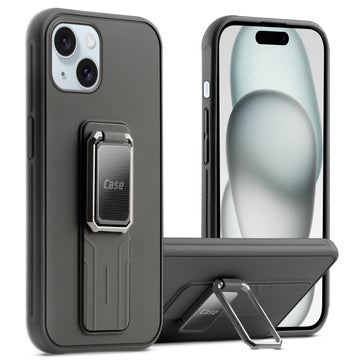 Silicone Case with Kickstand For Apple iPhone 15