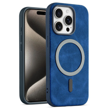 Rugged Vintage Look Back Case For Apple iPhone 15 Pro Max With Magnetic Charging Compatible with MagSafe
