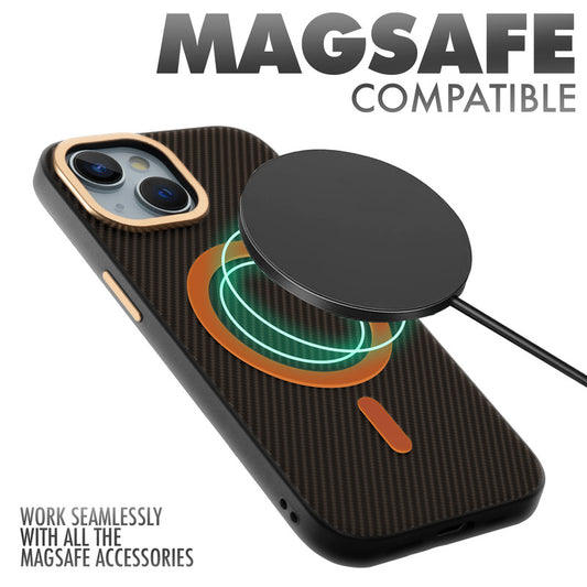 MagSafe Ready Checks Printed Back Case For Apple iPhone 15 with Enhanced Grip