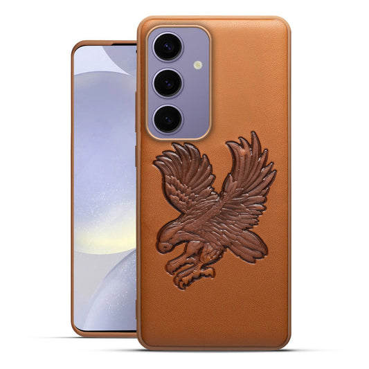 Eagle Textured Leather Back Case Cover for Samsung S24 FE 5G