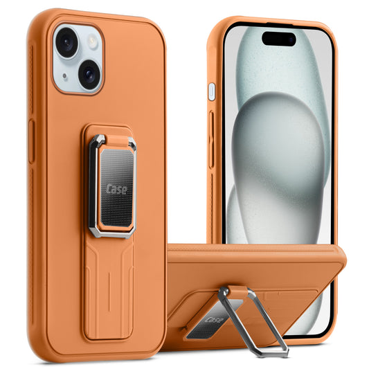 Silicone Case with Kickstand For Apple iPhone 15